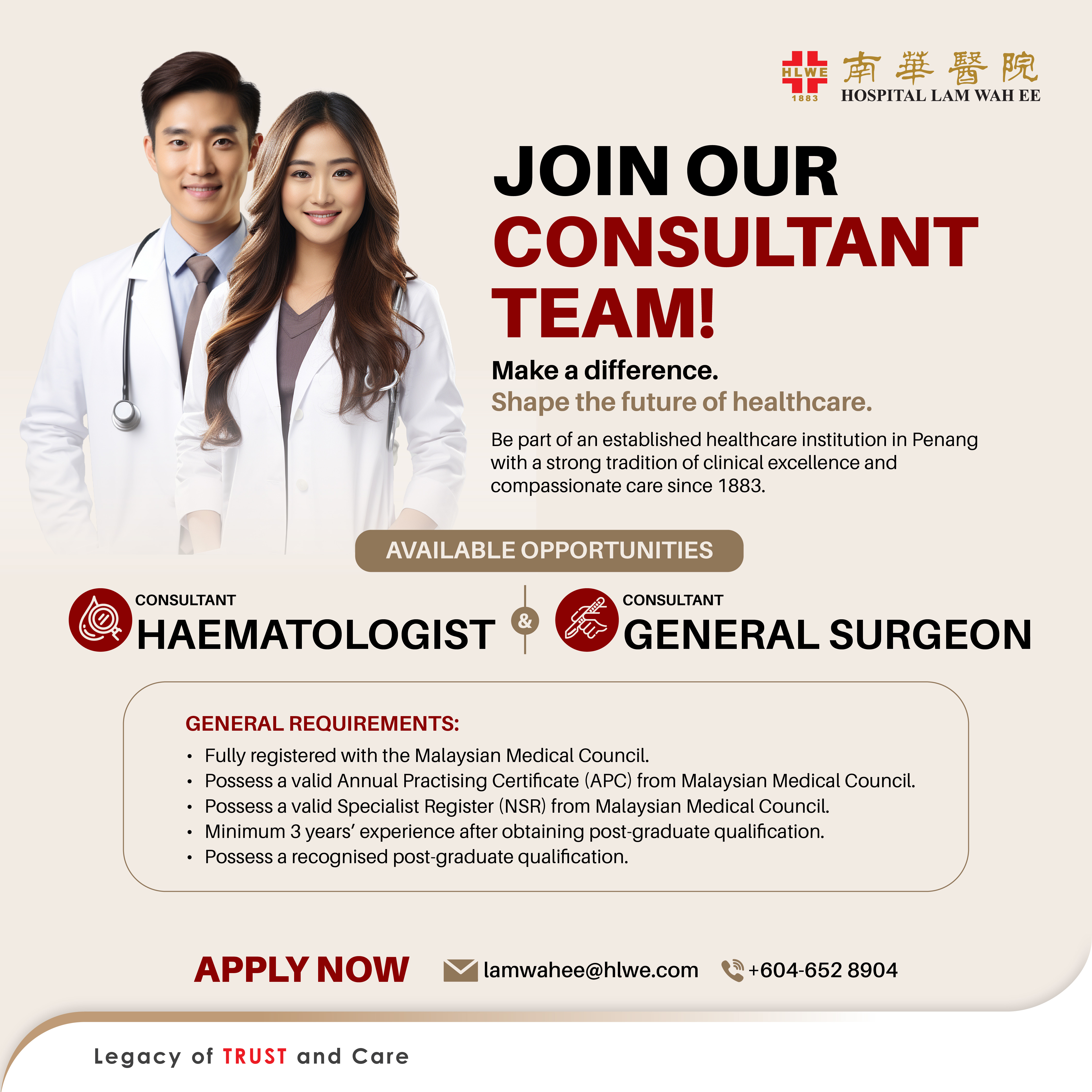 Consultant Haematologist & General Surgeon